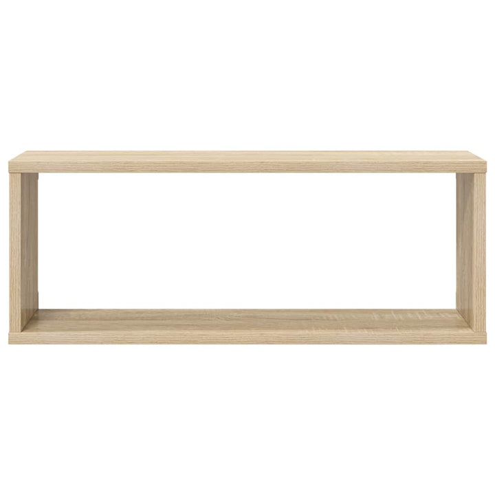 væghylder 6stk. 60x15x23cm kubeformet konstrueret træ sonoma-eg