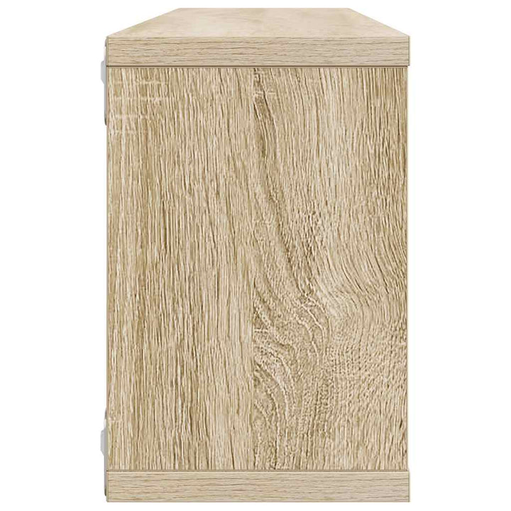 væghylder 6stk. 60x15x23cm kubeformet konstrueret træ sonoma-eg