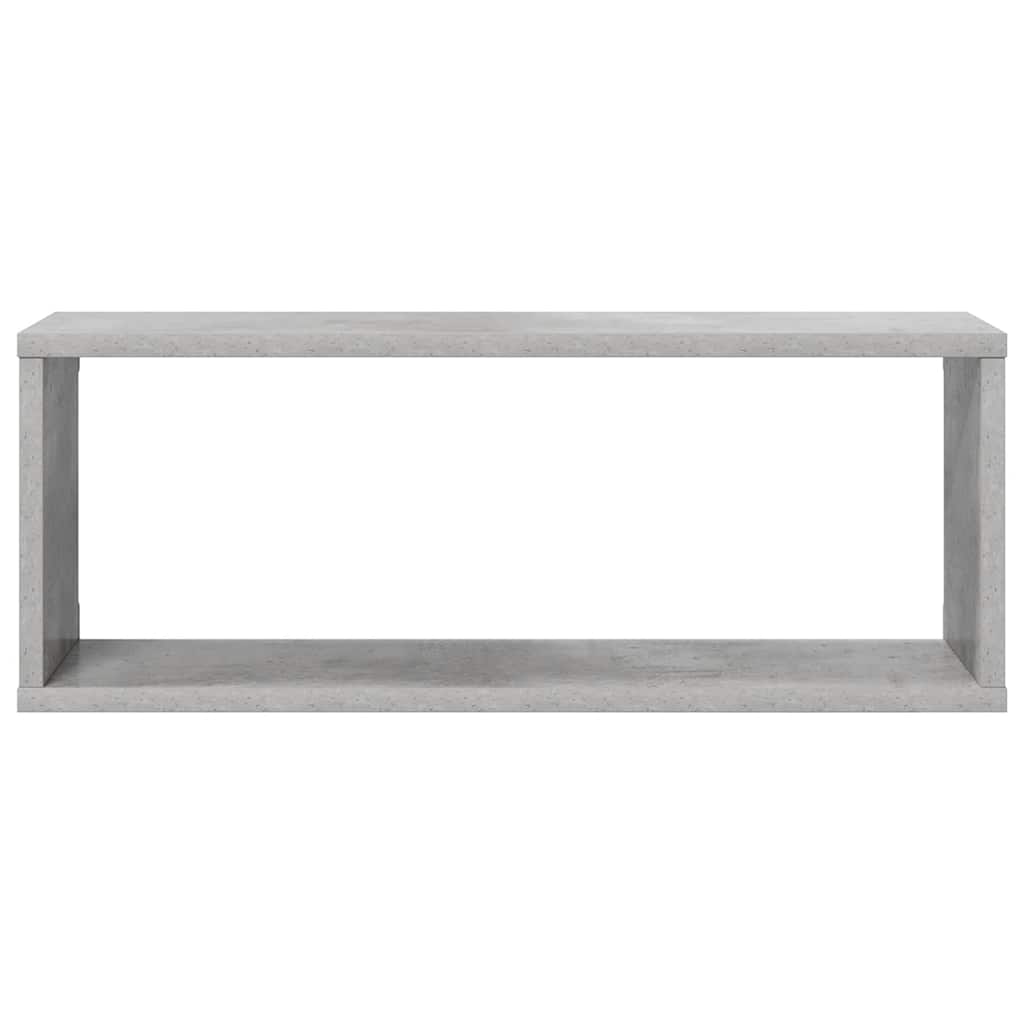væghylder 2 stk. 60x15x23cm kubeformet konstrueret træ betongrå