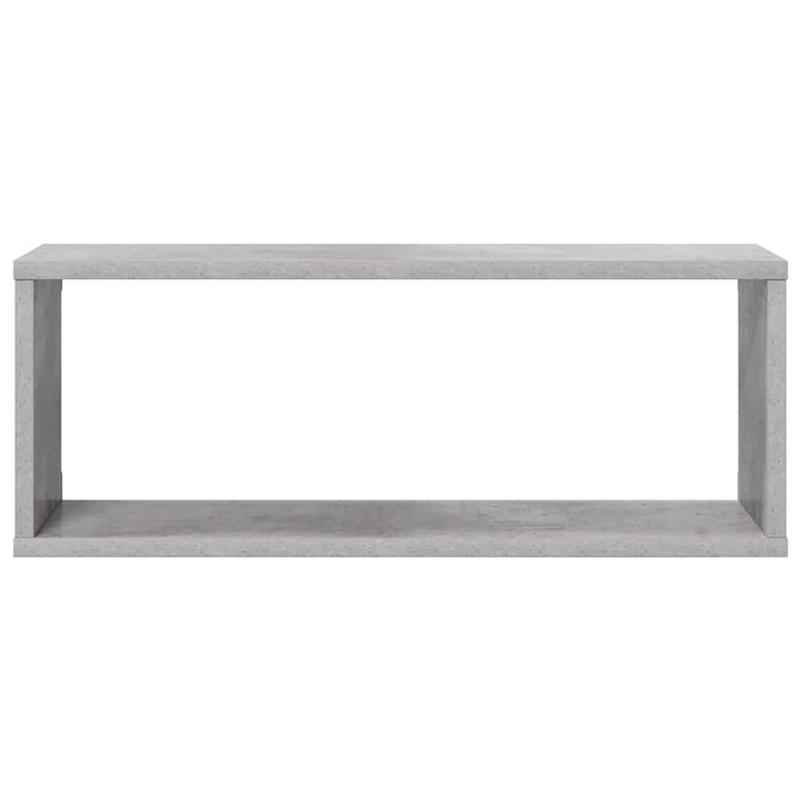 væghylder 2 stk. 60x15x23cm kubeformet konstrueret træ betongrå