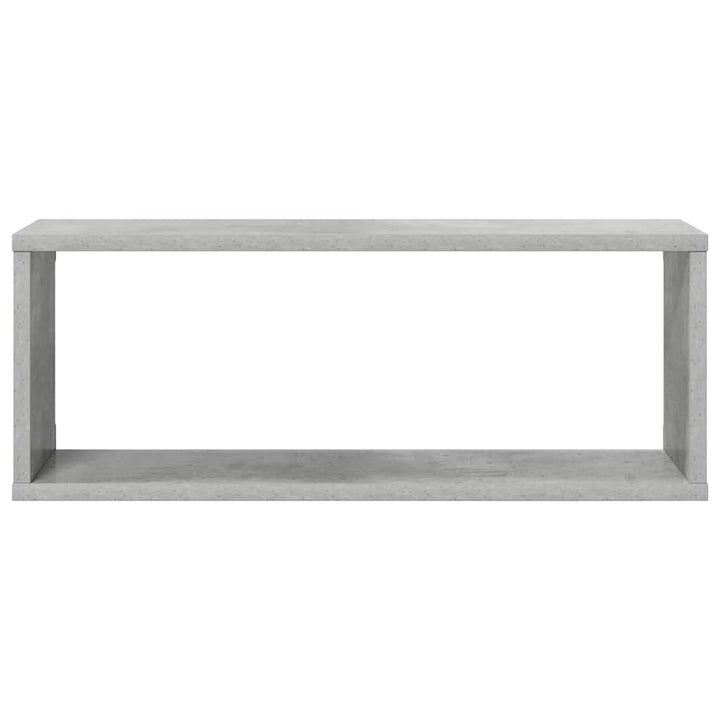 væghylder 2 stk. 60x15x23cm kubeformet konstrueret træ betongrå