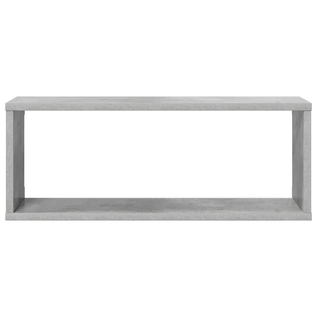væghylder 6 stk. 60x15x23cm kubeformet konstrueret træ betongrå
