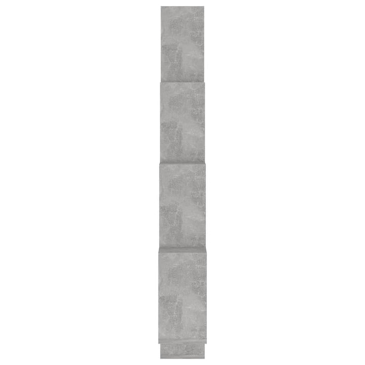 væghylde 90x15x119 cm kubeformet konstrueret træ betongrå