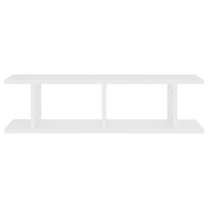 væghængte kubehylder 2 stk. 75x18x20 cm konstrueret træ hvid