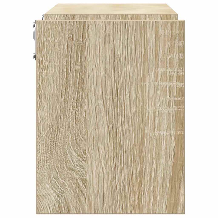 væghylder 2 stk. 100x15x20 cm konstrueret træ sonoma-eg