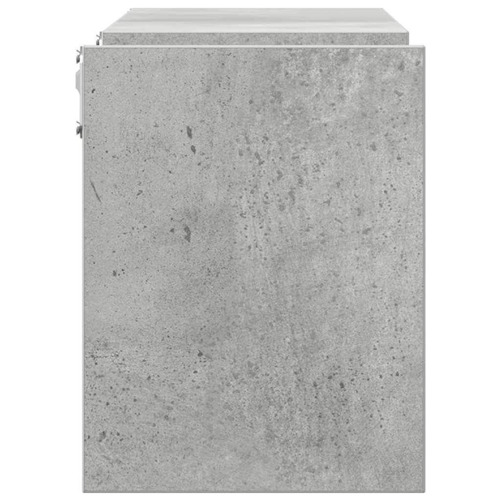 væghylder 2 stk. 100x15x20 cm konstrueret træ betongrå