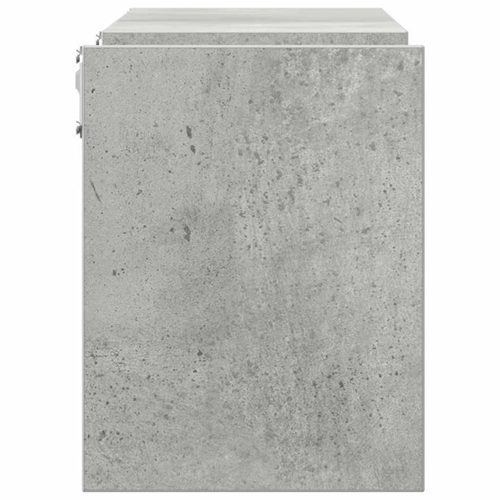 væghylder 2 stk. 100x15x20 cm konstrueret træ betongrå