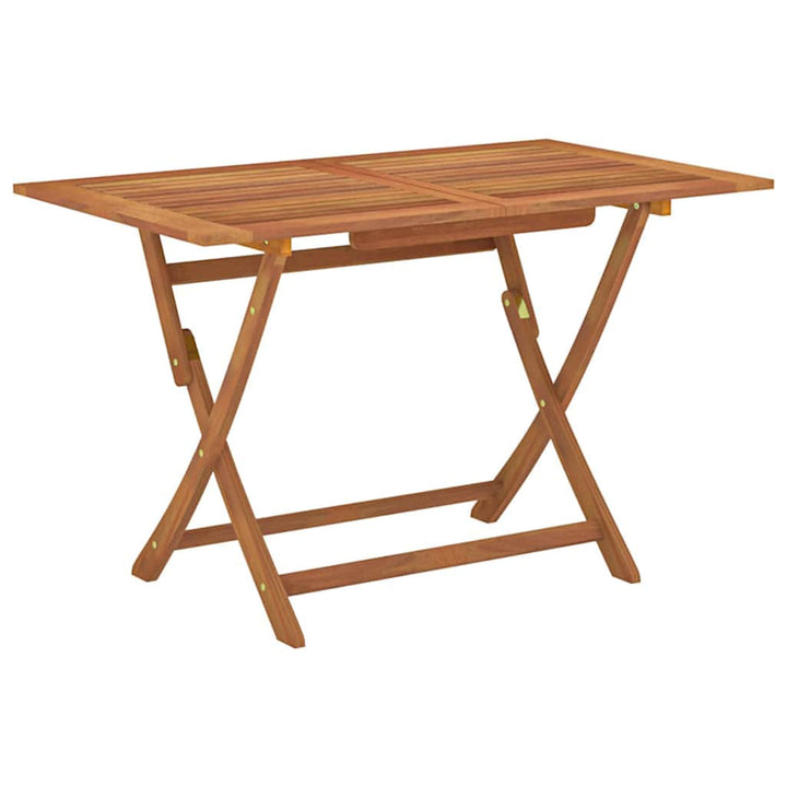 havebord 120x70x75 cm foldbart massivt eukalyptustræ