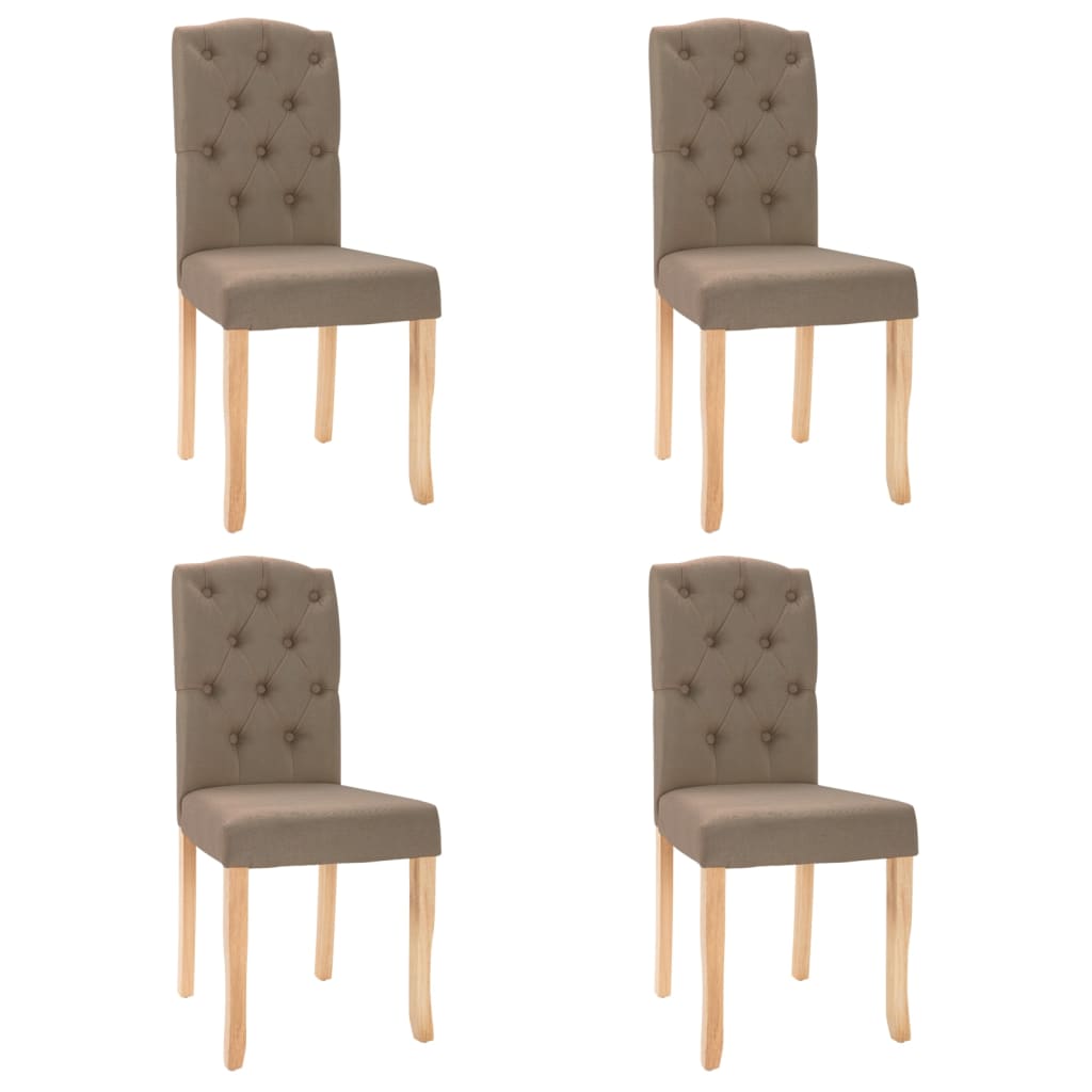 spisebordsstole 4 stk. stof gråbrun