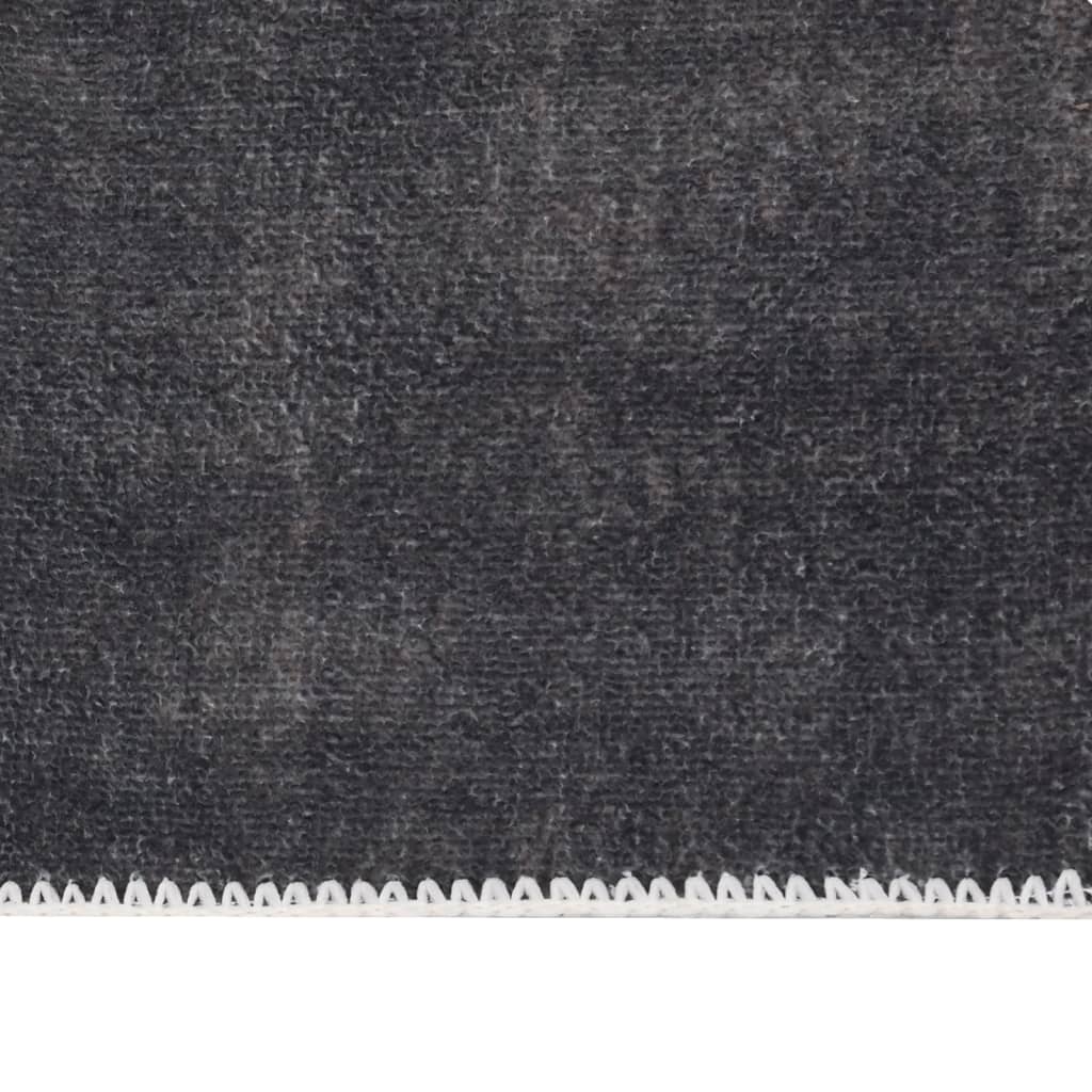 tæppeløber vaskbar sammenfoldelig 80x300cm polyester antracit