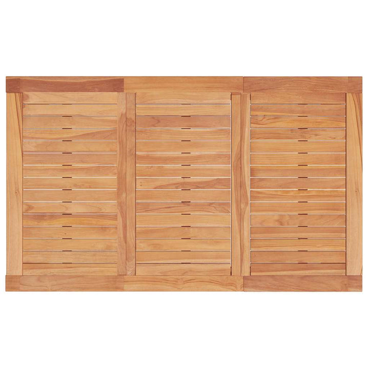 havebord 150x90x75 cm massivt teaktræ
