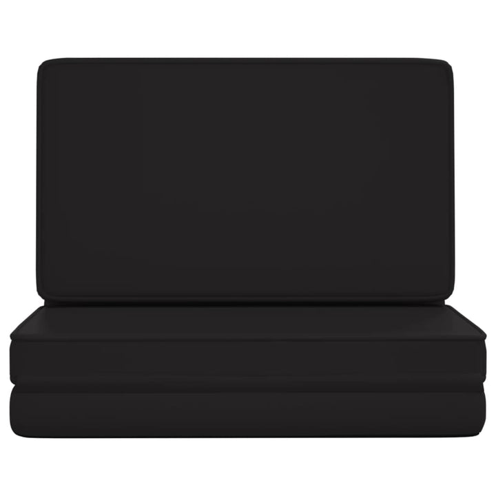 foldbar gulvstol kunstlæder sort