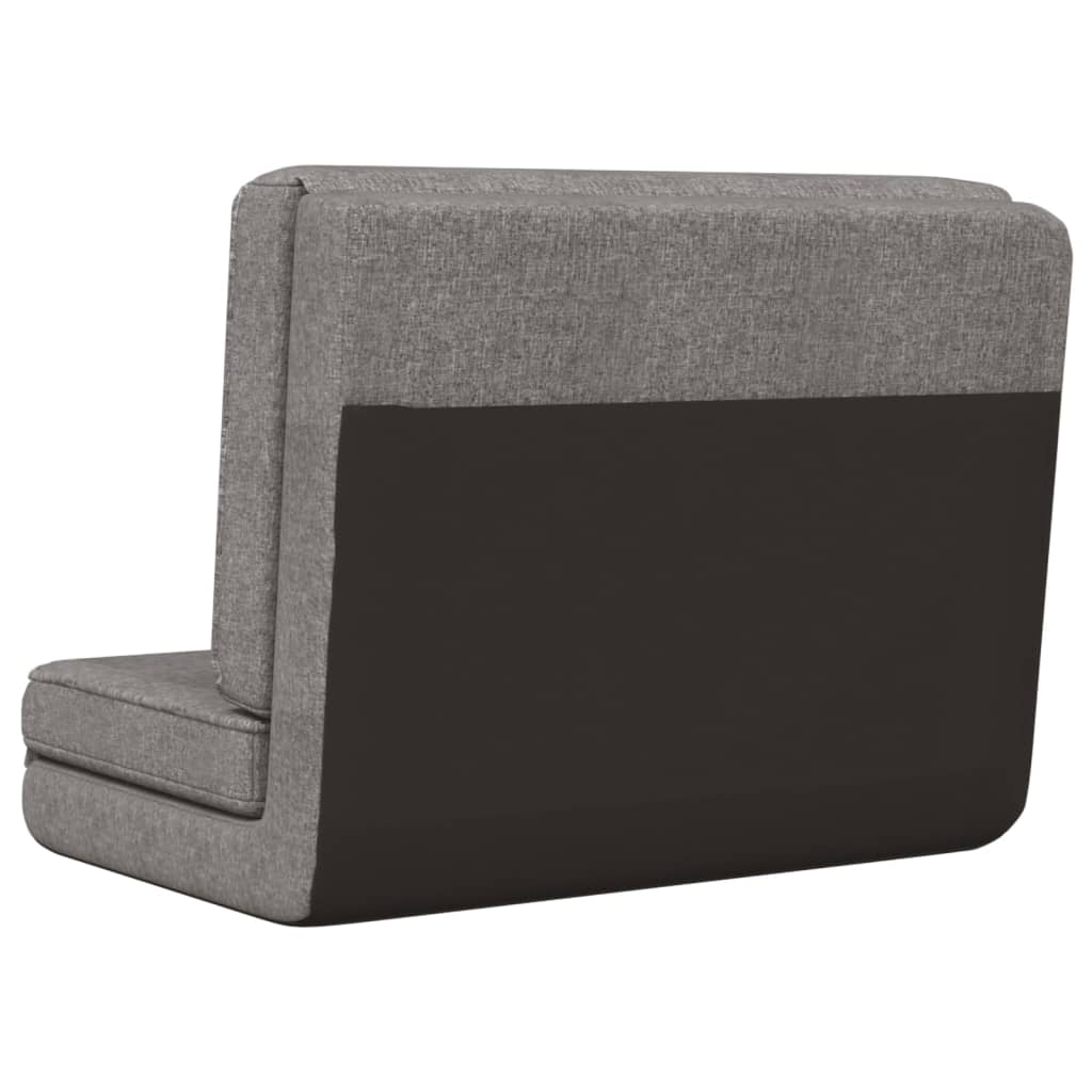 foldbar gulvstol stof lysegrå
