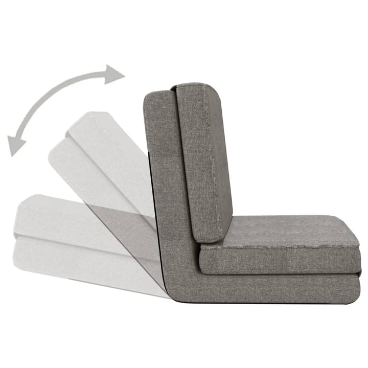 foldbar gulvstol stof lysegrå