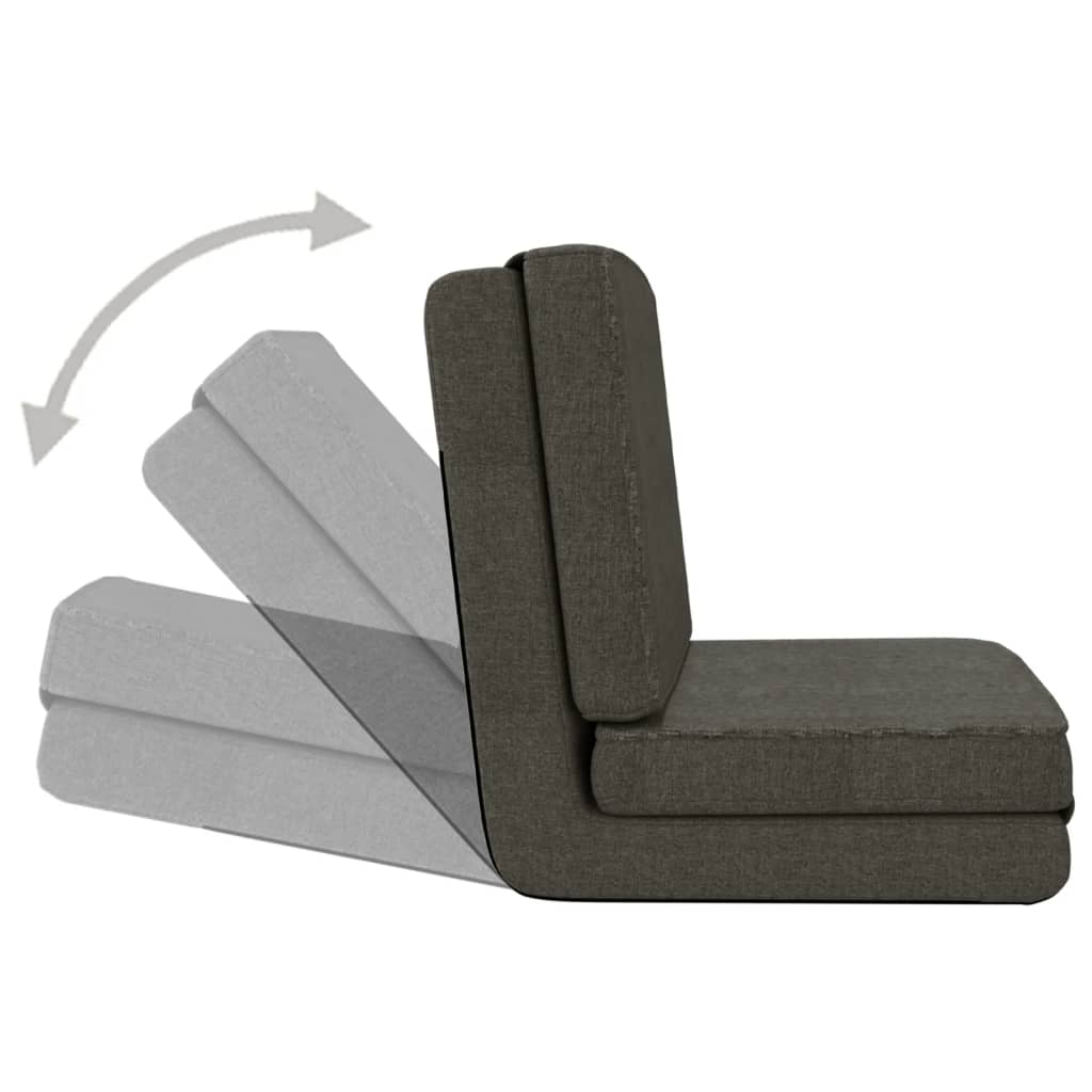 foldbar gulvstol stof mørkegrå
