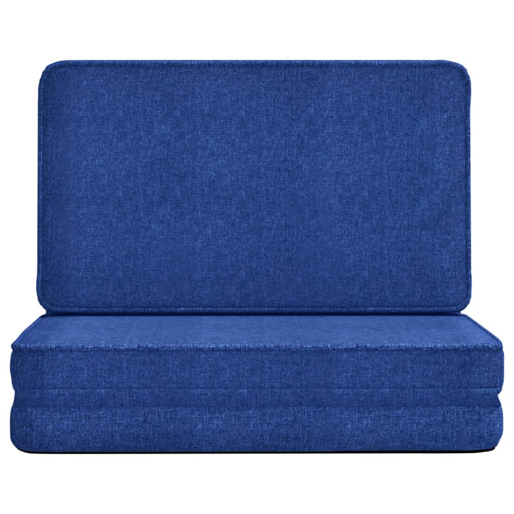 foldbar gulvstol stof blå