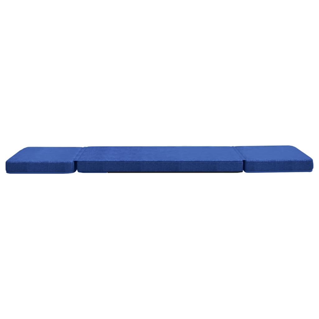 foldbar gulvstol stof blå