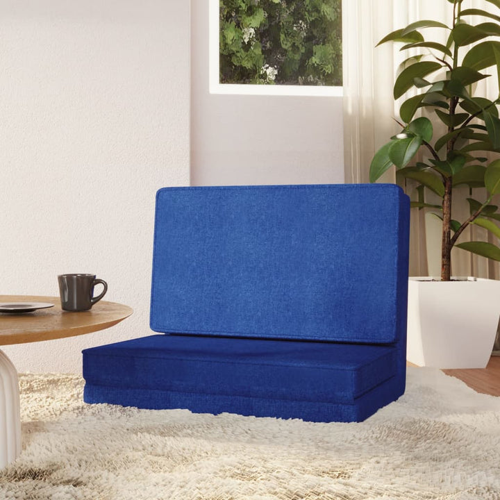 foldbar gulvstol stof blå