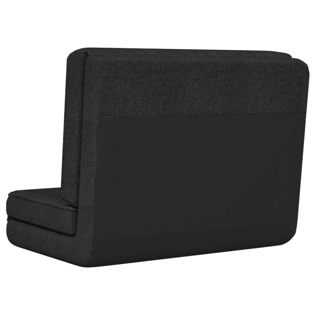 foldbar gulvstol stof sort