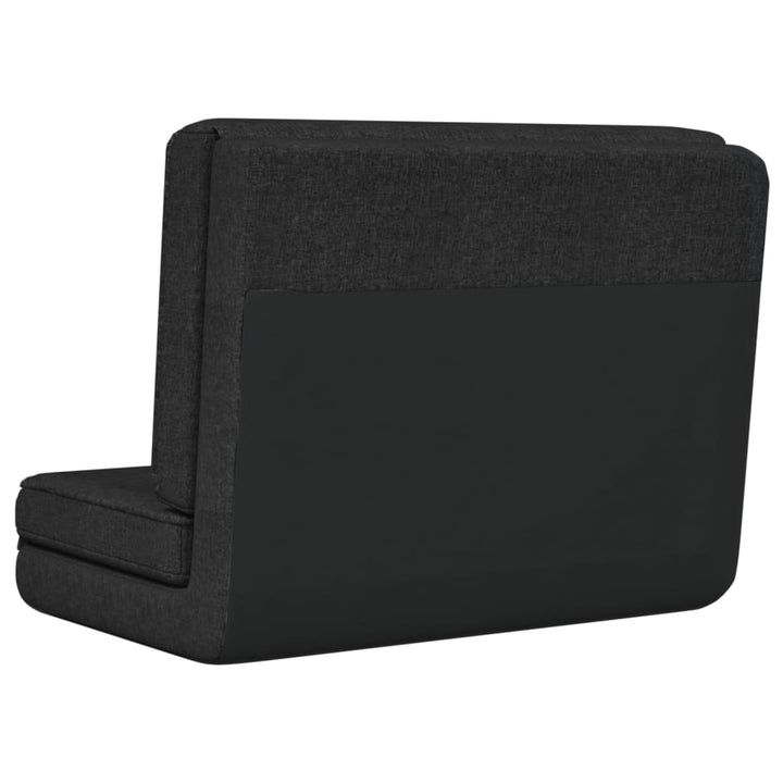 foldbar gulvstol stof sort