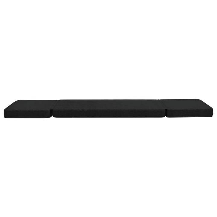 foldbar gulvstol stof sort