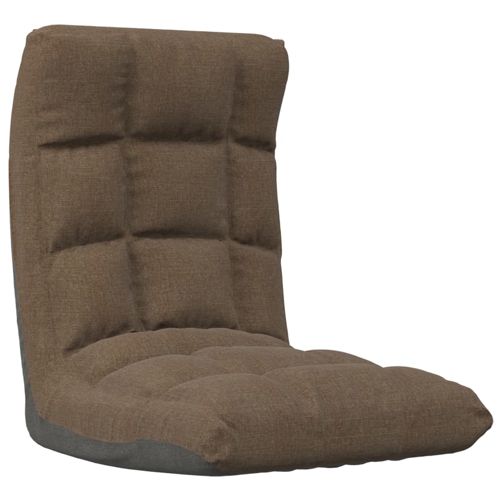 foldbar gulvstol stof brun