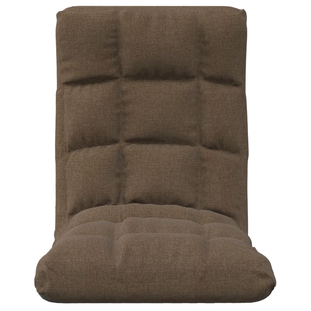 foldbar gulvstol stof brun