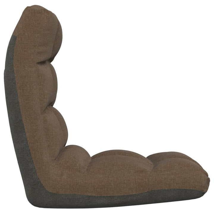 foldbar gulvstol stof brun