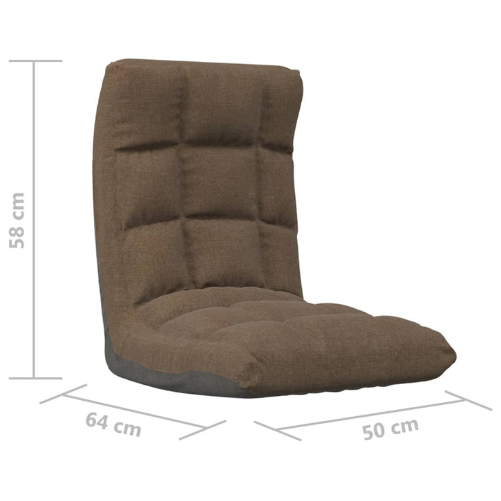 foldbar gulvstol stof brun