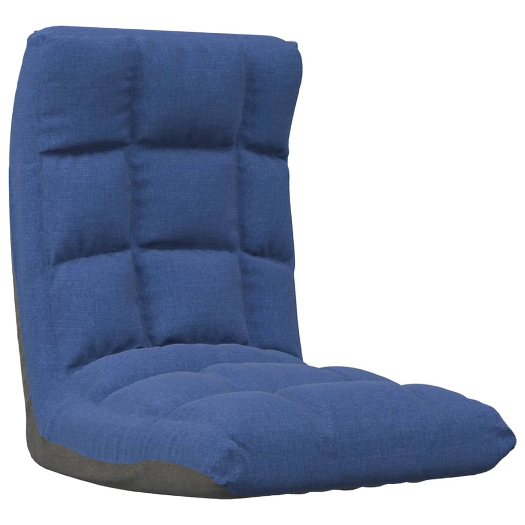 foldbar gulvstol stof blå