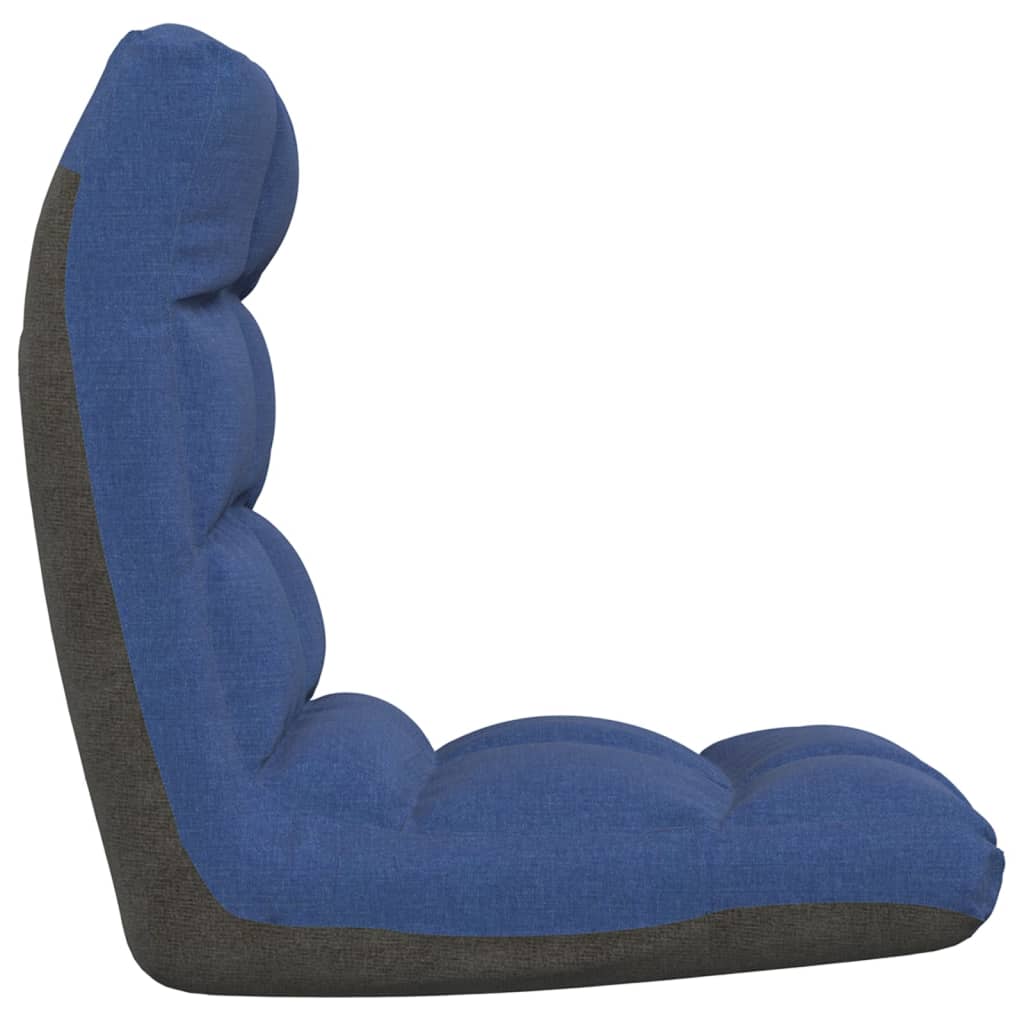 foldbar gulvstol stof blå