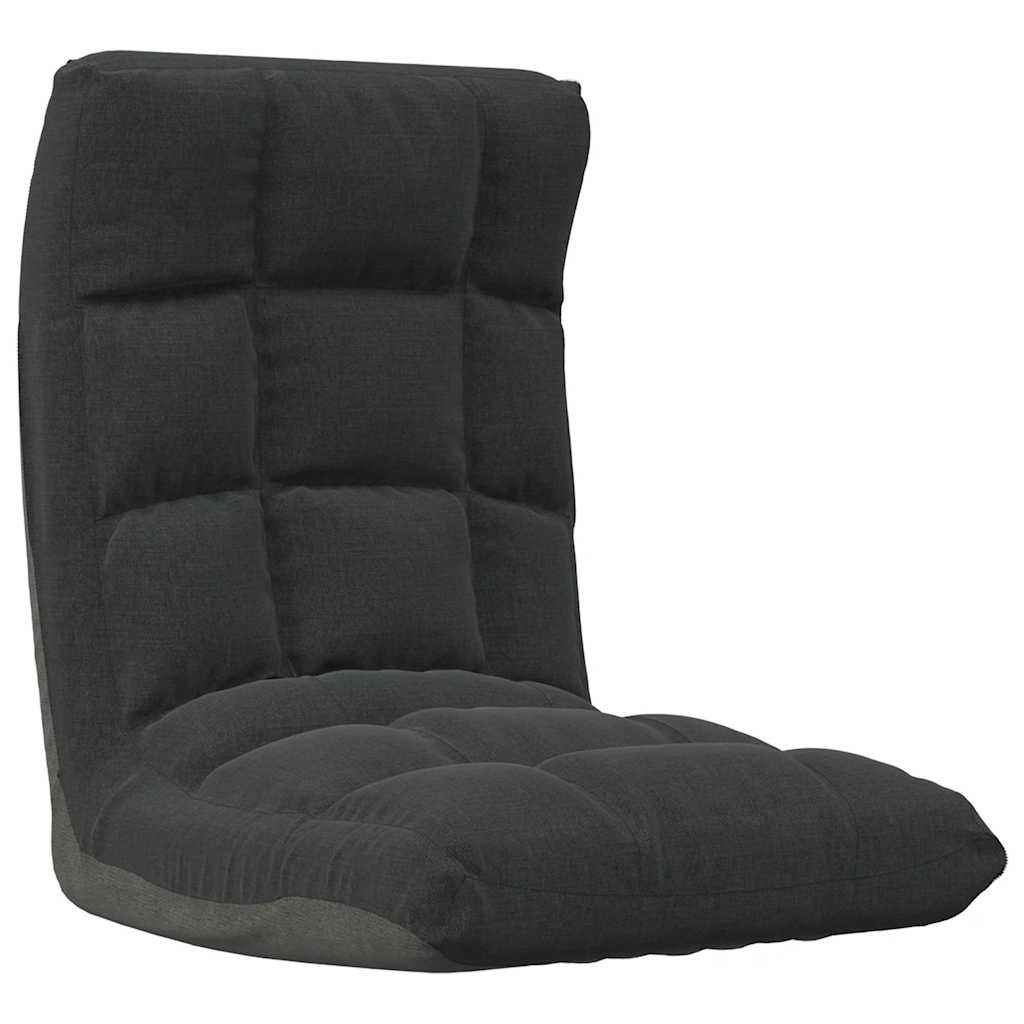 foldbar gulvstol stof sort