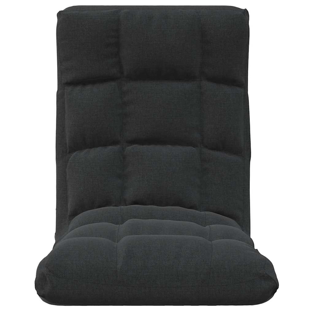 foldbar gulvstol stof sort