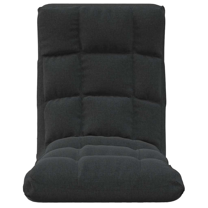 foldbar gulvstol stof sort