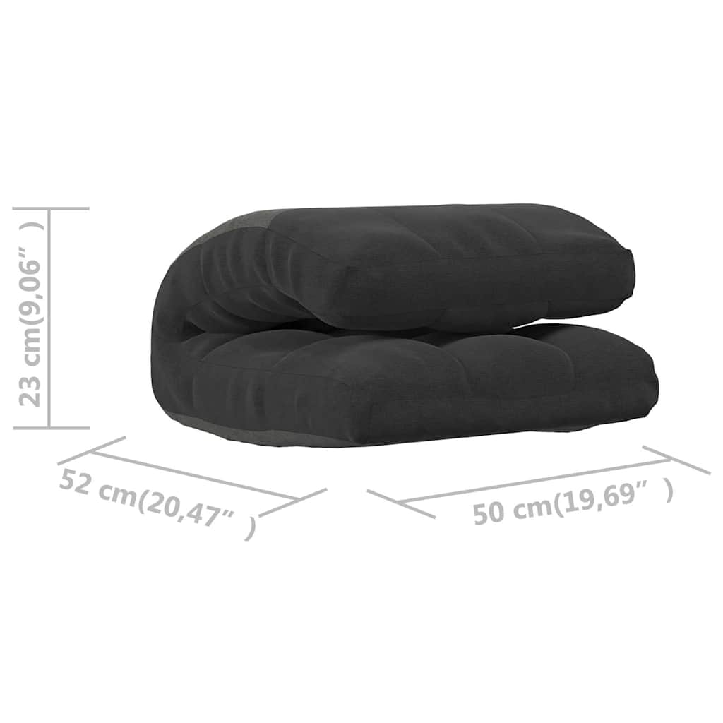foldbar gulvstol stof sort