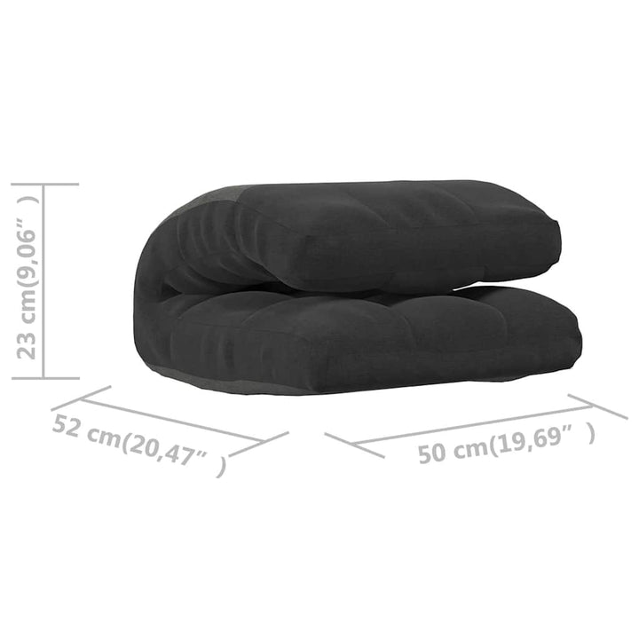 foldbar gulvstol stof sort