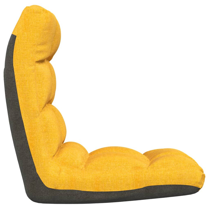 foldbar gulvstol stof sennepsgul