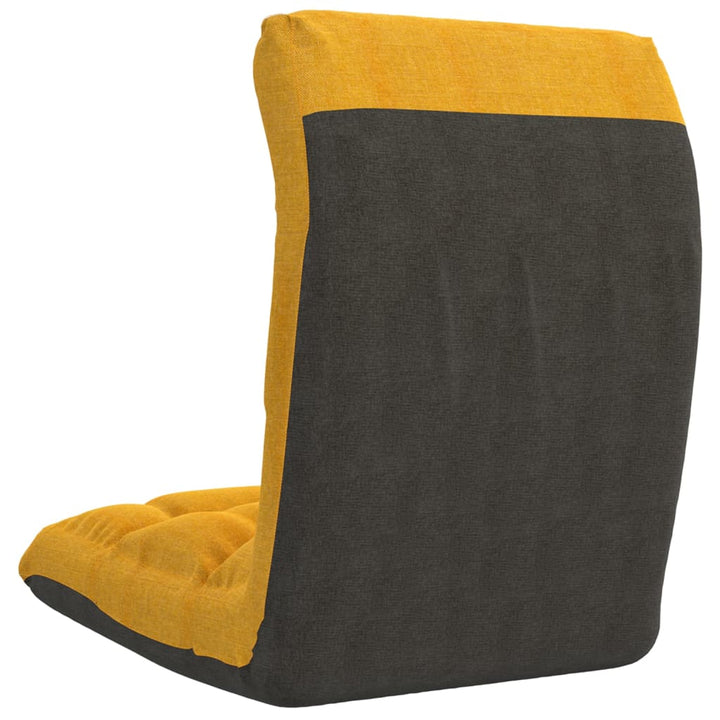 foldbar gulvstol stof sennepsgul