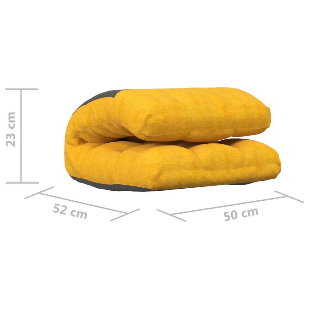 foldbar gulvstol stof sennepsgul
