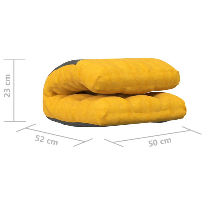 foldbar gulvstol stof sennepsgul