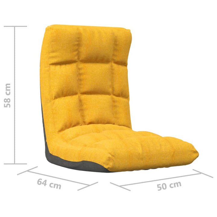 foldbar gulvstol stof sennepsgul