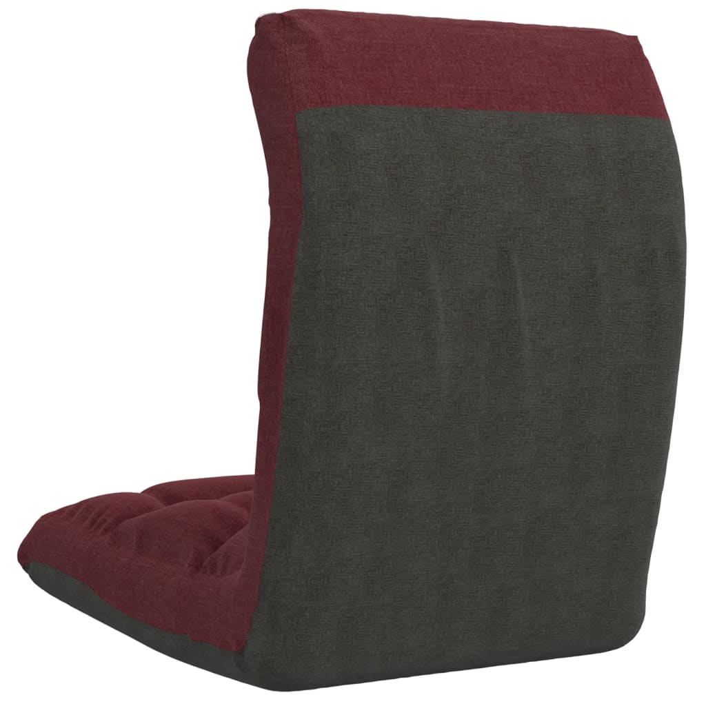 foldbar gulvstol stof vinrød