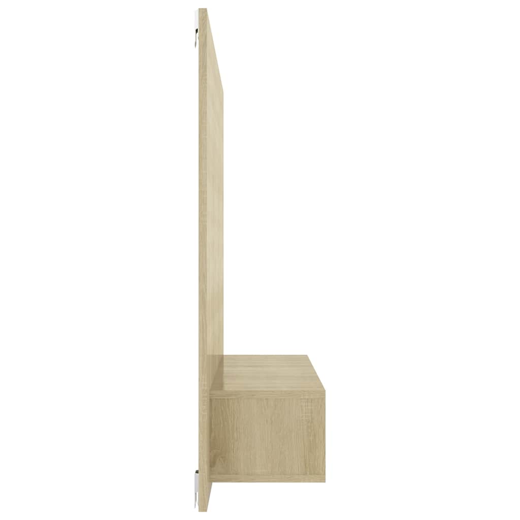 væghængt tv-skab 120x23,5x90 cm konstrueret træ sonoma-eg