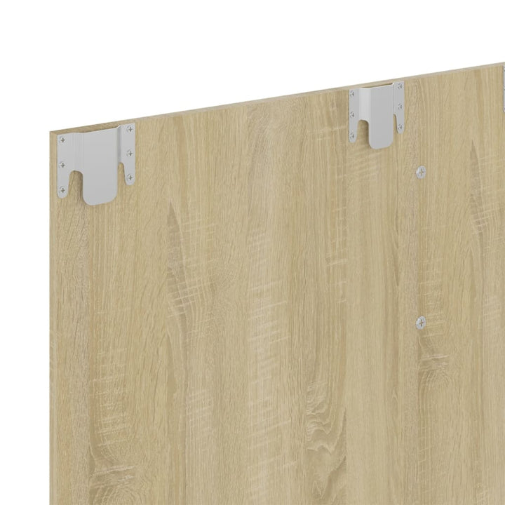 væghængt tv-skab 120x23,5x90 cm konstrueret træ sonoma-eg