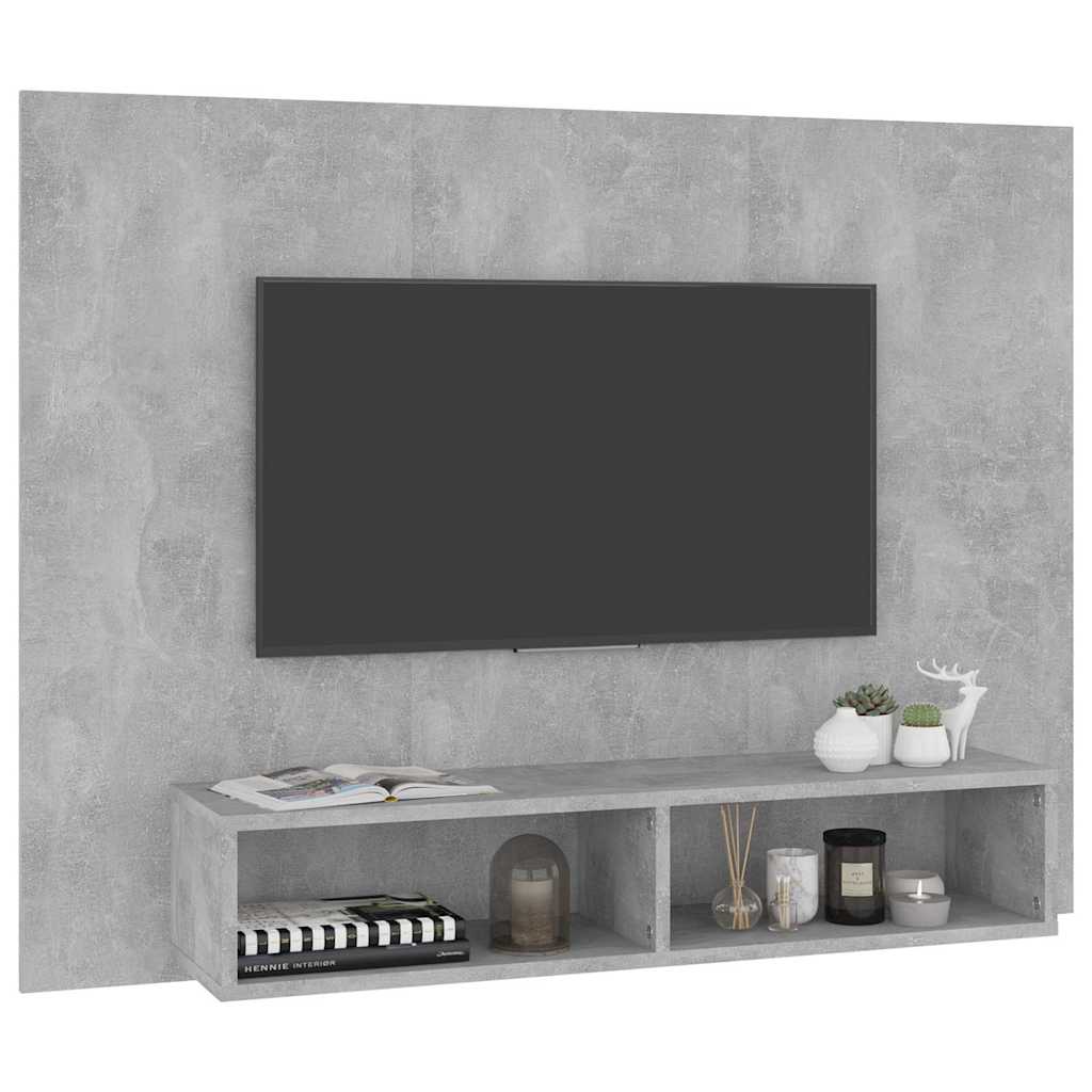 væghængt tv-skab 120x23,5x90 cm konstrueret træ grå
