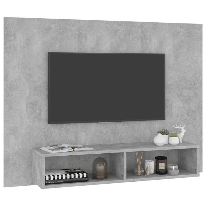 væghængt tv-skab 120x23,5x90 cm konstrueret træ grå