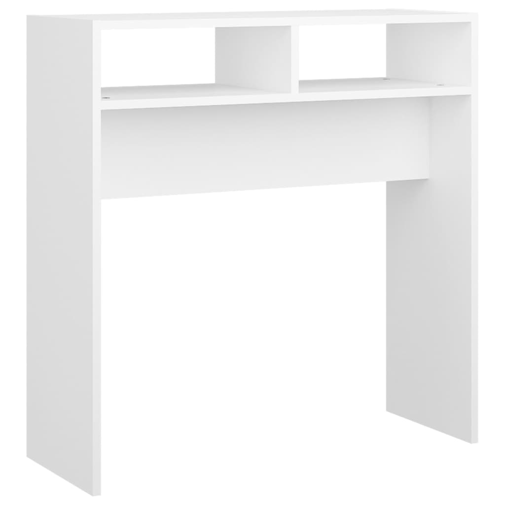 konsolbord 78x30x80 cm konstrueret træ hvid