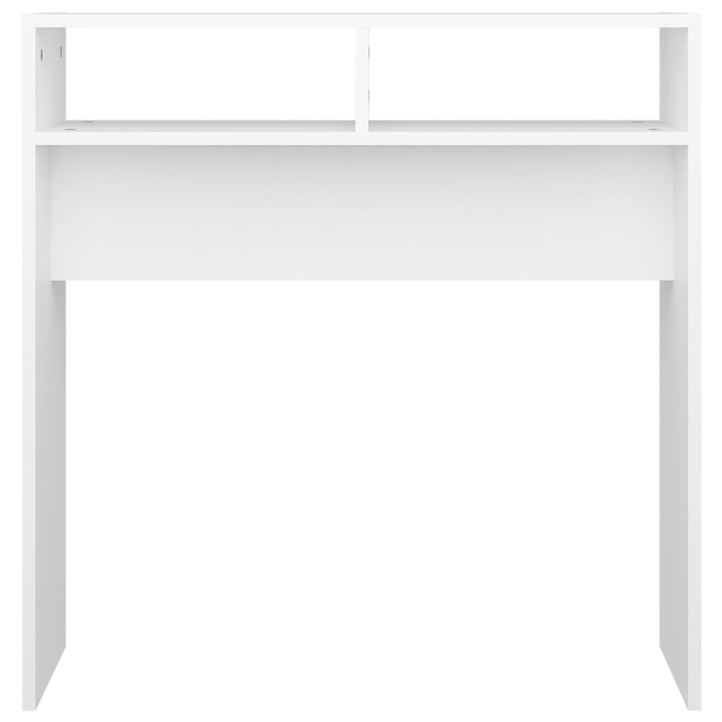 konsolbord 78x30x80 cm konstrueret træ hvid