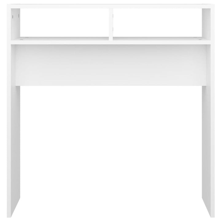 konsolbord 78x30x80 cm konstrueret træ hvid