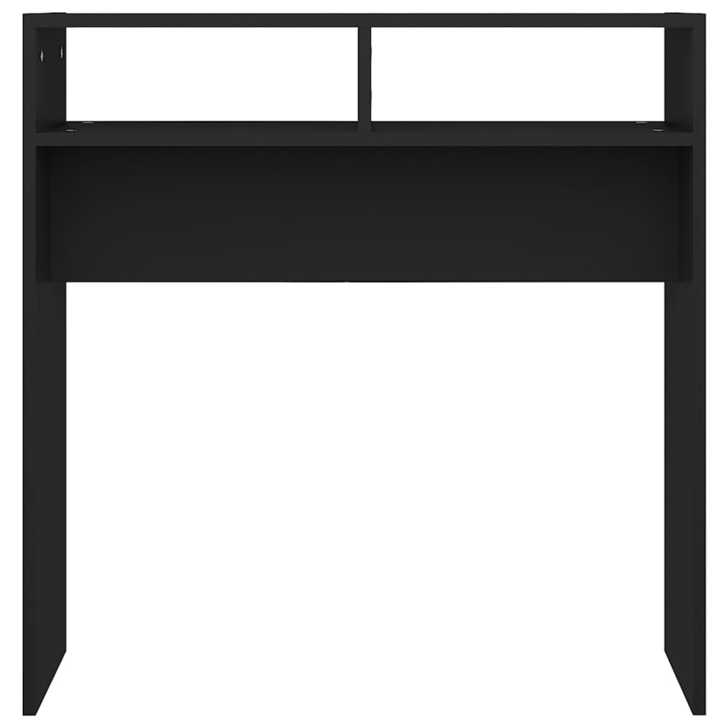 konsolbord 78x30x80 cm konstrueret træ sort